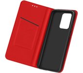Funda Samsung Galaxy A72 Tarjetero Soporte Vídeo Cuero Rojo