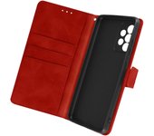 Funda Samsung Galaxy A72 Efecto Cocodrilo Solapa Tarjetero Soporte Vídeo Rojo