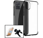 Kit de vidrio templado de la cubierta completa 5D + cubierta del delgado + soporte magnético de auto
