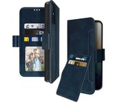 Funda Vivo Y55 5G Cartera Soporte de Vídeo Doble Pestaña Magnética azul