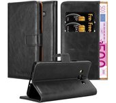 Funda Libro para Samsung Galaxy A7 2015 en NEGRO GRAFITO - Cubierta Proteccion con Cierre Magnetico, Tarjetero y Funcion de Suporte - Etui Case Cover Carcasa
