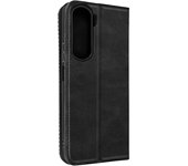 Funda para Honor 90 Lite Tarjetero y Soporte Vídeo Diseño Costura Negro