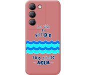 Funda Silicona Líquida Rosa Vivo V40 SE 5G Agua