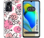 Funda Silicona Zte Blade A72s Flores 09