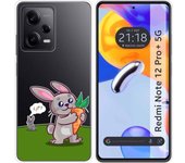 Funda Silicona Transparente Xiaomi Redmi Note 12 Pro+ Plus 5G Conejo