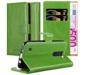 Funda Libro para LG K8 2016 en VERDE HIERBA - Cubierta Proteccion con Cierre Magnetico, Tarjetero y Funcion de Suporte - Etui Case Cover Carcasa
