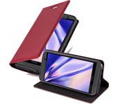 Funda Libro para HTC One M9 en ROJO MANZANA - Cubierta Proteccion con Cierre Magnetico, Tarjetero y Funcion de Suporte - Etui Case Cover Carcasa