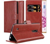 Funda Libro para LG STYLUS 2 en ROJO BURDEOS - Cubierta Proteccion con Cierre Magnetico, Tarjetero y Funcion de Suporte - Etui Case Cover Carcasa
