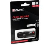 Memoria USB 128GB EMTEC B120 Click Secure USB 3.2 (100MB/s)