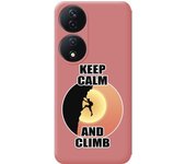 Funda Silicona Líquida Rosa Honor X7b Hombre Escalada