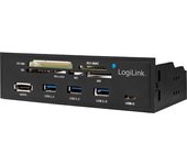 LogiLink UA0341 lector de tarjeta SATA Interno Negro