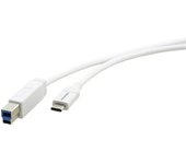 Kramer Electronics C-USB31 cable USB 0,9 m USB 3.2 Gen 1 (3.1 Gen 1) USB C USB B Blanco