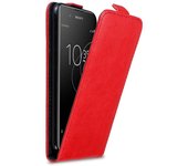 Funda para Sony Xperia XA1 PLUS in ROJO MANZANA - Cubierta Proteccion Estilo Flip con Cierre Magnetico - Etui Case Cover Carcasa