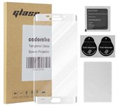 Pelicula Protectora para Samsung Galaxy S6 EDGE PLUS en TRANSPARENTE con BLANCO - Pantalla de Vidrio Templado Cobertura Completa (Tempered) Compatible 3D con Dureza 9H