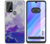 Funda Silicona Transparente Blackview A50 Acuarela 09