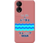 Funda Silicona Rosa TCL 50 5G Agua