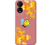 Funda Silicona Rosa TCL 50 5G Abeja