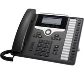 IP Phone 7861 Teléfono SIP VoIP de 16 líneas, SRTP Carbón restaurado