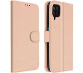 Funda Samsung Galaxy A12 Libro Billetera F. Soporte – Oro Rosa