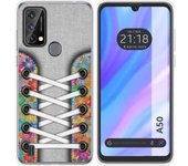 Funda Silicona Transparente Blackview A50 Zapatillas 04