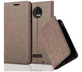 Funda Libro para Motorola MOTO Z en MARRoN CAFe - Cubierta Proteccion con Cierre Magnetico, Tarjetero y Funcion de Suporte - Etui Case Cover Carcasa