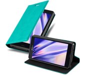 Funda Libro para Sony Xperia Z3 COMPACT en TURQUESA PETROL - Cubierta Proteccion con Cierre Magnetico, Tarjetero y Funcion de Suporte - Etui Case Cover Carcasa