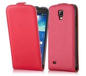 Funda para Samsung Galaxy S4 ACTIVE in ROJO DE CHILE - Cubierta Proteccion Estilo Flip de Cuero Sintetico Liso - Etui Case Cover Carcasa
