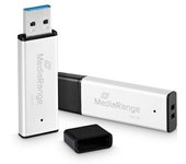 MediaRange MR1902 unidad flash USB 128 GB USB tipo A 3.0 Negro, Plata