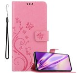 Funda Libro para Huawei MATE 20 en ROSA FLORAL ? Cubierta Proteccion en Dise?o de Flor con Cierre Magnetico, Funcion de Suporte e 3 Tarjeteros - Etui Case Cover Carcasa