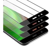 3x Pelicula Protectora para Huawei P10 LITE en TRANSPARENTE con NEGRO - Paquete de 3 Pantalla de Vidrio Templado Cobertura Completa (Tempered) Compatible 3D con Dureza 9H