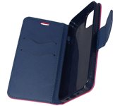Funda iPhone 13 Cuero Safián Tarjetero Soporte Vídeo Rosa Azul