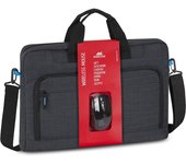 Rivacase Regent 8058 maletines para portátil 43,9 cm (17.3 pulgadas pulgadas) Bandolera Negro, Cian