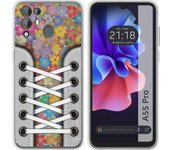 Funda Silicona Transparente Blackview A55 Pro Zapatillas 05