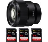 FE 85mm f/1.8 + 3 SanDisk 64GB Extreme PRO UHS-II SDXC 300 MB/s + PDF  pulgadas pulgadas20 TÉCNICAS PARA MEJORAR SUS