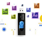ADATA UV320 unidad flash USB 128 GB USB tipo A 3.2 Gen 1 (3.1 Gen 1) Negro, Azul