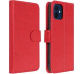 Funda iPhone 12 Mini Libro Billetera F. Soporte – Rojo