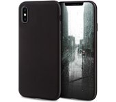 Minimalist Series Funda Silicona para iPhone X y iPhone XS, Negra con Acabado Mate, Cover Carcasa de