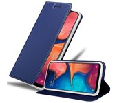 Funda Libro para Samsung Galaxy A20e en CLASSY AZUL OSCURO - Cubierta Proteccion con Cierre Magnetico, Tarjetero y Funcion de Suporte - Etui Case Cover Carcasa