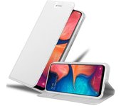 Funda Libro para Samsung Galaxy A20e en CLASSY PLATEADO - Cubierta Proteccion con Cierre Magnetico, Tarjetero y Funcion de Suporte - Etui Case Cover Carcasa
