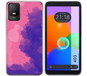 Funda Silicona Transparente TCL 403 Acuarela 07
