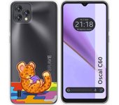 Funda Silicona Transparente Blackview Oscal C60 Leopardo