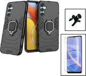 Kit de cubierta completa Hydrogel Frente del frente + Cubierta 3x1 Defensor militar + soporte magnét