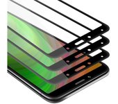 3x Pelicula Protectora para Xiaomi RedMi 7A en TRANSPARENTE con NEGRO - Paquete de 3 Pantalla de Vidrio Templado Cobertura Completa (Tempered) Compatible 3D con Dureza 9H