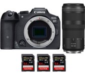 EOS R7 + RF 100-400mm IS + 3 SanDisk 64GB Extreme PRO UHS-II SDXC 300 MB/s + PDF MCZ DIRECT 20 TÉCNI