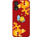Funda Silicona Líquida Roja TCL 50 SE Abeja