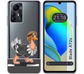 Funda Transparente Zte Blade A72s Avestruz