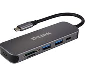 D-Link DUB-2325 base para portátil y replicador de puertos USB Tipo C Gris