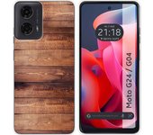 Funda Silicona Motorola Moto G04 / G24 Madera 02