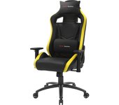 Mars Gaming MGCXNEO Silla para videojuegos universal Asiento acolchado Negro, Amarillo