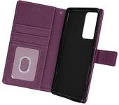 Funda Xiaomi 12 y 12X Solapa Tarjetero Soporte Vídeo violeta